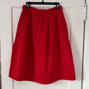 NWOT Express Vibrant Red A-Line Skirt